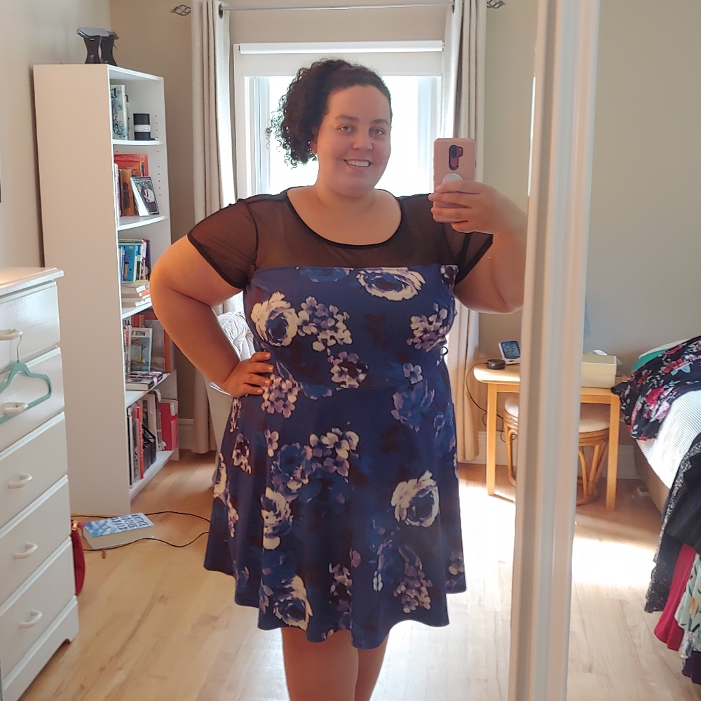 3/$50 3X Pink Clove floral dress